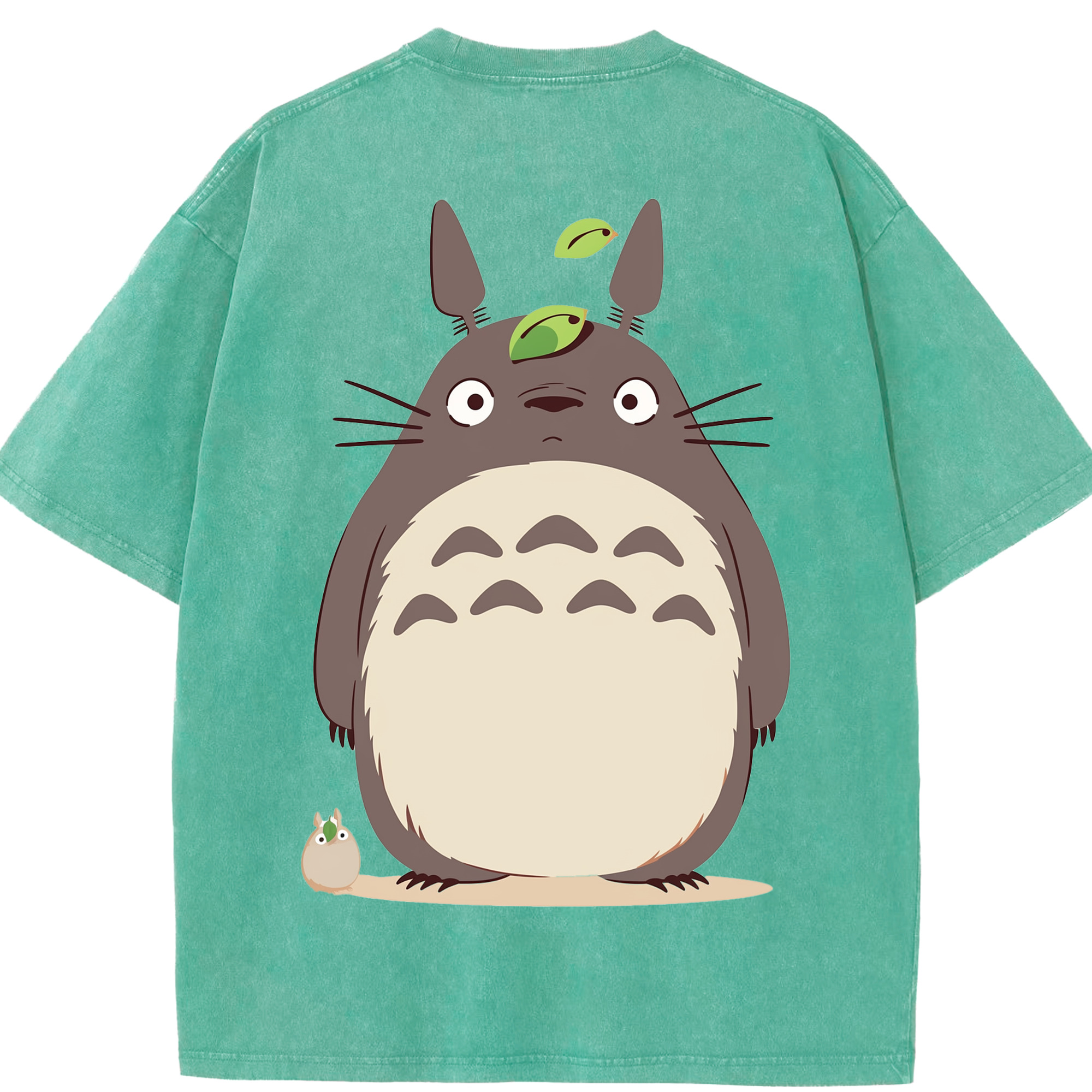 （画像用） となりのトトロ 草壁メイ 草壁サツキ My Neighbor Totoro Satsuki Kusakabe Mei Kusakabe 綿100% ヴィンテージ風 半袖Tシャツ（背面プリント）